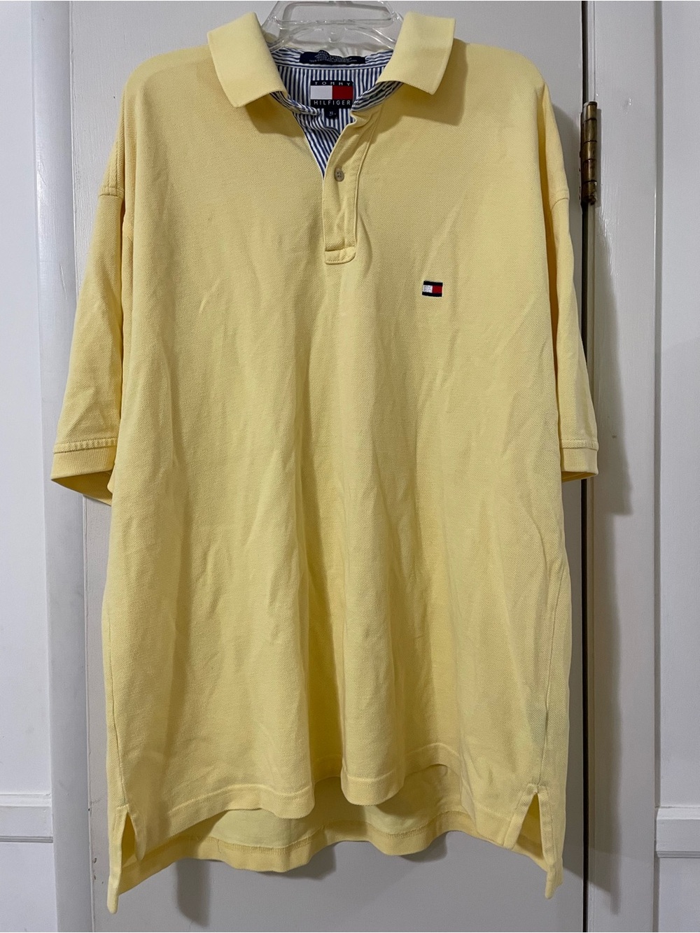 Tommy Hilfiger butter yellow polo shirt